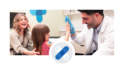 A vaccine patient in a Little Clinic
