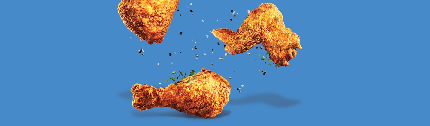pieces of fried chicken