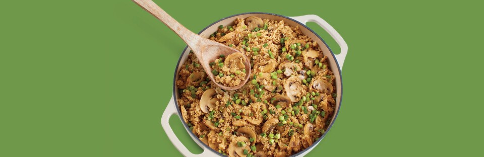 Green Onion and Mushroom Quinoa