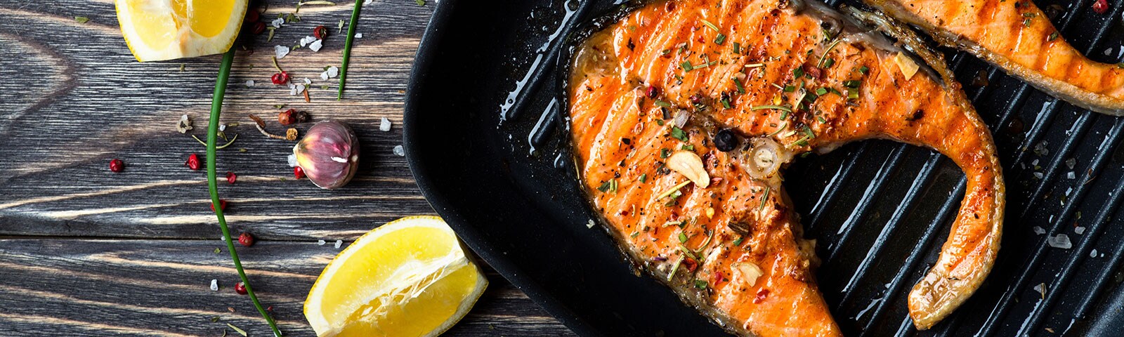 Seasoned Seafood on a grill