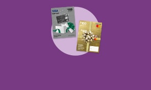 Visa and Mastercard gift cards